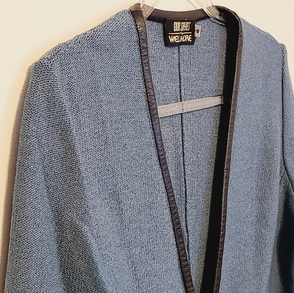 Don Sayres | Vintage Cardigan w/ Leather Trim (Size 6) - Picture 3 of 11